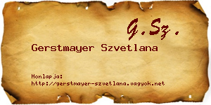Gerstmayer Szvetlana névjegykártya